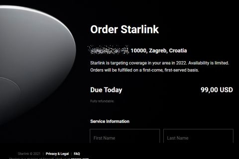 Starlink dostupan u Hrvatskoj od 2022. godine