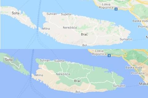 Google Maps promjene prikazao na karti Hrvatske