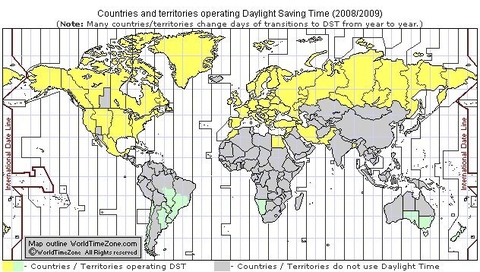 Pomicanje sata - zimsko računanje vremena u listopadu 2009. godine