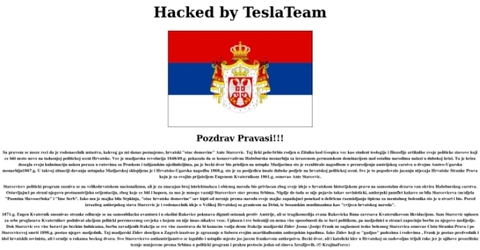 Tesla Team napao internetske stranice pravaša