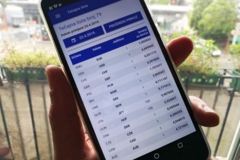 HNB dodao tečajnu listu u mobilnu aplikaciju