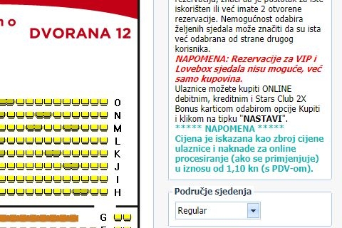 Je li skuplja cijena kino ulaznica na webu opravdana?