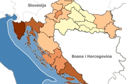GeoSTAT karte sada pokazuju i brojnost turista u Hrvatskoj