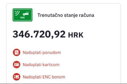 Korisnici se iznenadili stanjem računa na HAC ENC aplikaciji