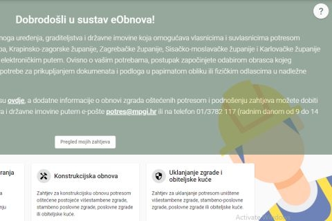 Pokrenut portal za prijavu zahtjeva za obnovu zgrada nakon potresa