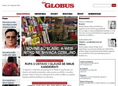 Redizajniran Globus.com.hr