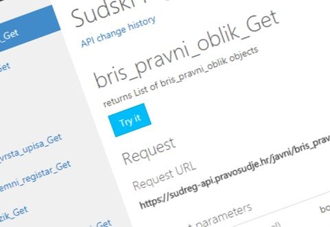 Konačno dostupan API s podacima iz sudskog registra