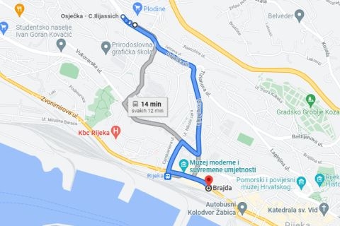 Google Transit proradio u Rijeci