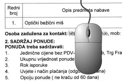 Raspisali natječaj za četiri miša